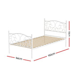 NNEDSZ Bed Frame Single Size Metal Frame GROA