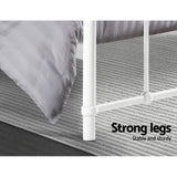 NNEDSZ Artiss Bed Frame Metal Bed Frame LEO - Double (White)