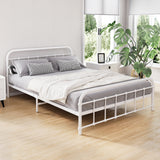 NNEDSZ Artiss Bed Frame Metal Bed Frame LEO - Double (White)