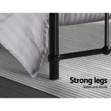 NNEDSZ Artiss Bed Frame Metal Bed Frame LEO - Queen (Black)