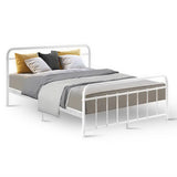 NNEDSZ Artiss Bed Frame Metal Bed Frame LEO - Queen (White)