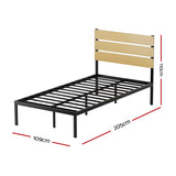 NNEDSZ Bed Frame King Single Size Metal Base Mattress Platform Foundation PAULA