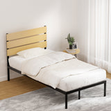 NNEDSZ Bed Frame King Single Size Metal Base Mattress Platform Foundation PAULA