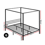 NNEDSZ Artiss Bed Frame Queen Size Metal Bed Frame POCHY