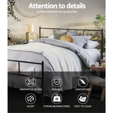 NNEDSZ Artiss Bed Frame Queen Metal Bed Frame SOL