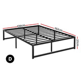 NNEDSZ Artiss Bed Frame Double Size Metal Bed Frame TINO