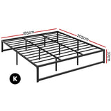 NNEDSZ Artiss Bed Frame King Size Metal Bed Frame TINO