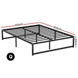 NNEDSZ Artiss Bed Frame Queen Size Metal Bed Frame TINO