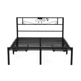 Artiss Double Bed Frame with Charging Station & Storage Drawers Metal