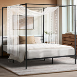NNEED Metal Canopy Bed Frame Double Size Platform