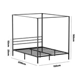 NNEED Metal Canopy Bed Frame Queen Size Platform