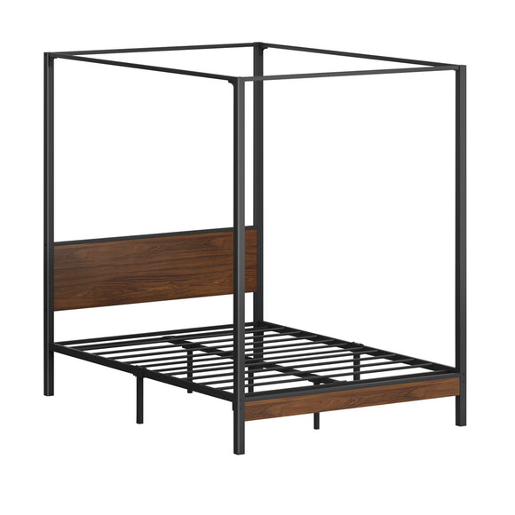 NNEED Metal Canopy Bed Frame Queen Size Beds Platform