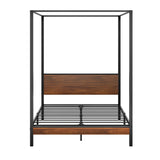 NNEED Metal Canopy Bed Frame Queen Size Beds Platform