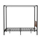 NNEED Metal Canopy Bed Frame Double Size Beds Platform