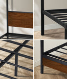NNEED Metal Canopy Bed Frame Double Size Beds Platform