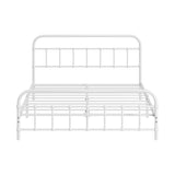 NNEED Bed Frame Metal Double Size Bed Platform White