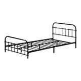 NNEED Metal Bed Frame King Single Railing-style Black