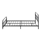 NNEED Metal Bed Frame King Single Railing-style Black