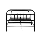 NNEED Metal Bed Frame King Single Railing-style Black