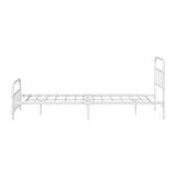 NNEED Bed Frame Metal King Single Bed Platform White
