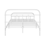 NNEED Bed Frame Metal King Single Bed Platform White