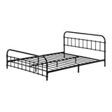 NNEED Metal Bed Frame Queen Size Railing-style Black
