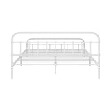 NNEED Bed Frame Metal Queen Size Bed Platform White