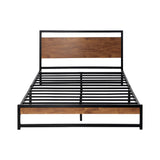 NNEED Metal Bed Frame King Single Size Wooden