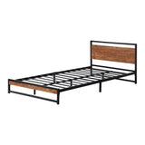 NNEED Metal Bed Frame King Single Size Wooden