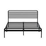 NNEED Double Metal Bed Frame Railing-style Black