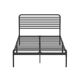 NNEED King Single Metal Bed Frame Railing-style Black