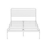 NNEED Metal Bed Frame King Single Platform White