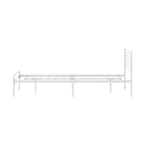 NNEED Metal Bed Frame King Single Platform White