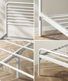 NNEED Metal Bed Frame King Single Platform White