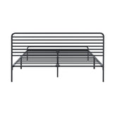NNEED Queen Metal Bed Frame Railing-style Black