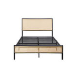 NNEED Metal Bed Frame King Single Size with Rattan Board