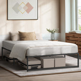 NNEED Metal Bed Frame Double Size Beds Platform Black