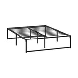 NNEED Metal Bed Frame Double Size Beds Platform Black