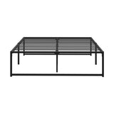 NNEED Metal Bed Frame Double Size Beds Platform Black