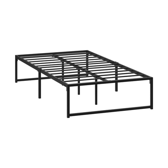 NNEED Metal Bed Frame King Single Beds Platform Black
