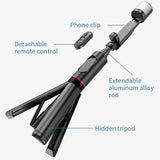 Rotatable Bluetooth Selfie Stick With Fill Light And Remote Control-1915197221817683971