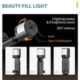 Rotatable Bluetooth Selfie Stick With Fill Light And Remote Control-1915197221817683972