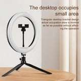 Adjustable 10 Led Fill Light Tripod With Phone Clamp-1915198380859068417