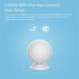Wireless Wifi Motion Sensor With Magnet Bracket & Red Led For Android / Ios-1915197771137290243