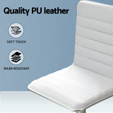 NNEDSZ Artiss Computer Desk 120cm Executive Office Chairs Set PU Leather Low Back White