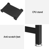 NNEDSZ Artiss Computer Desk L-Shape CPU Stand Black 147CM