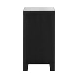 NNEED Bedside Table 3 Drawers Mirrored Nightstand