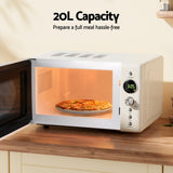NNEDSZ Devanti 20L Microwave Oven 700W Cream