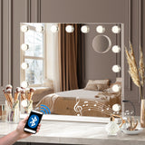 NNEED Bluetooth Hollywood Makeup Mirrors with LED 58x46cm