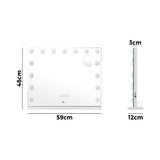 NNEED Bluetooth Hollywood Makeup Mirrors with LED 58x46cm